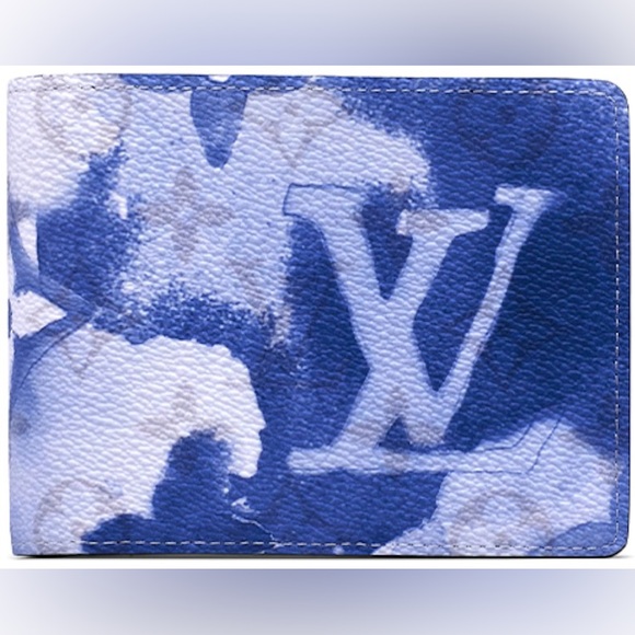 NWT 2021 Louis Vuitton x Virgil Abloh Watercolor Monogram Multiple Wallet RARE - Picture 5 of 7